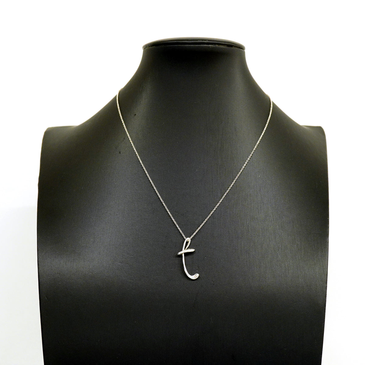 【6jgb0867】ティファニー ネックレス イニシャルT シルバー925【中古】レディース