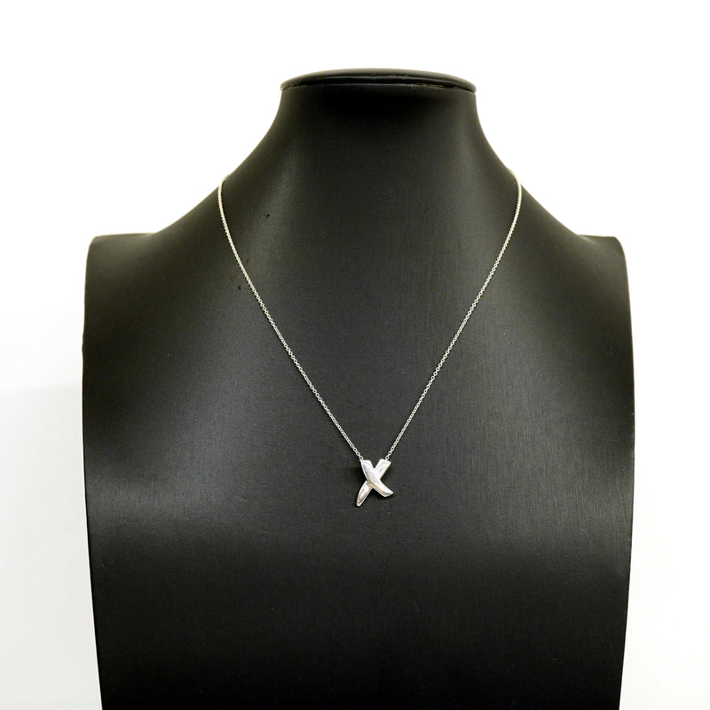 【6jgb0868】ティファニー ネックレス キス シルバー925【中古】レディース