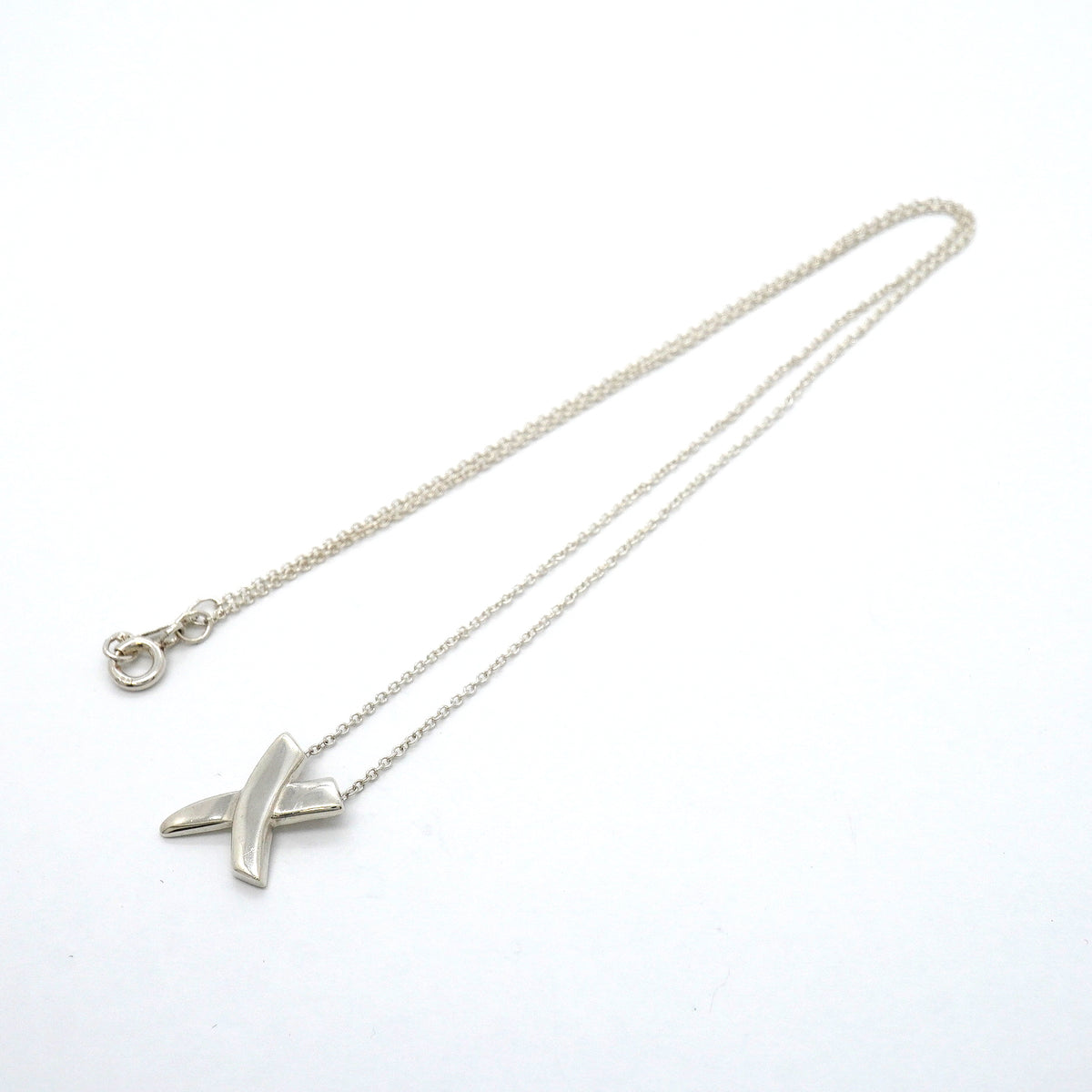 【6jgb0868】ティファニー ネックレス キス シルバー925【中古】レディース