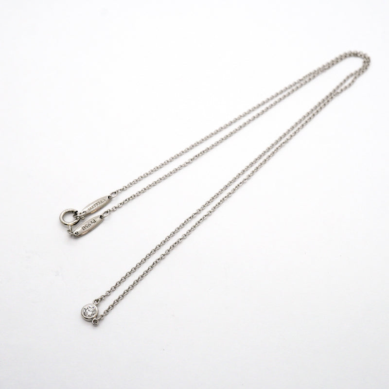 【6jgb0878】ティファニー ネックレス バイザヤード 1PD Pt950 プラチナ ダイヤモンド【中古】レディース