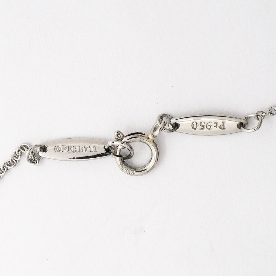 【6jgb0878】ティファニー ネックレス バイザヤード 1PD Pt950 プラチナ ダイヤモンド【中古】レディース