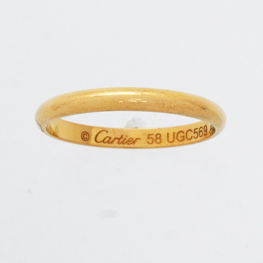 【6jgb0882】カルティエ リング クラシック K18YG イエローゴールド ＃58【中古】メンズ