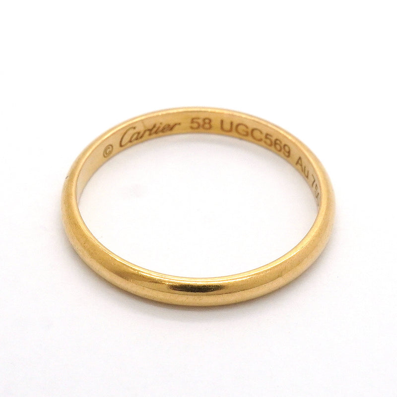 【6jgb0882】カルティエ リング クラシック K18YG イエローゴールド ＃58【中古】メンズ