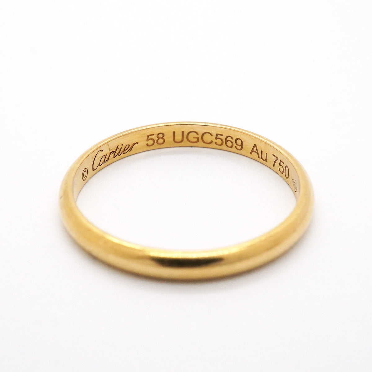 【6jgb0882】カルティエ リング クラシック K18YG イエローゴールド ＃58【中古】メンズ