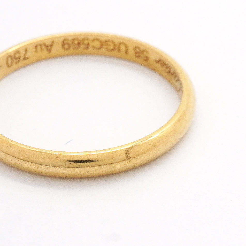 【6jgb0882】カルティエ リング クラシック K18YG イエローゴールド ＃58【中古】メンズ