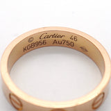 【6jgb0884】カルティエ リング ミニラブ K18PG ピンクゴールド ＃46【中古】レディース