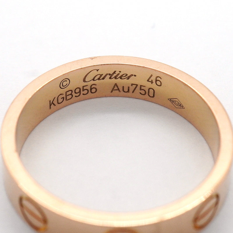 【6jgb0884】カルティエ リング ミニラブ K18PG ピンクゴールド ＃46【中古】レディース