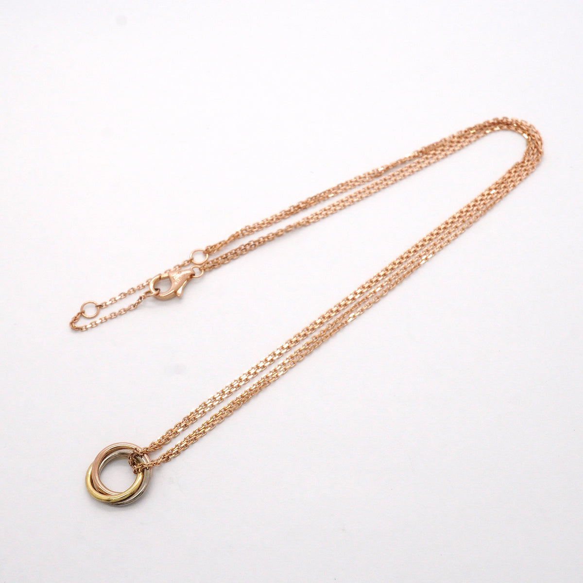 【6jgb0886】カルティエ ネックレス ベビートリニティ K18YG イエローゴールド K18WG ホワイトゴールド K18PG ピンクゴールド【中古】レディース