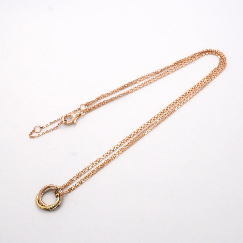【6jgb0886】カルティエ ネックレス ベビートリニティ K18YG イエローゴールド K18WG ホワイトゴールド K18PG ピンクゴールド【中古】レディース