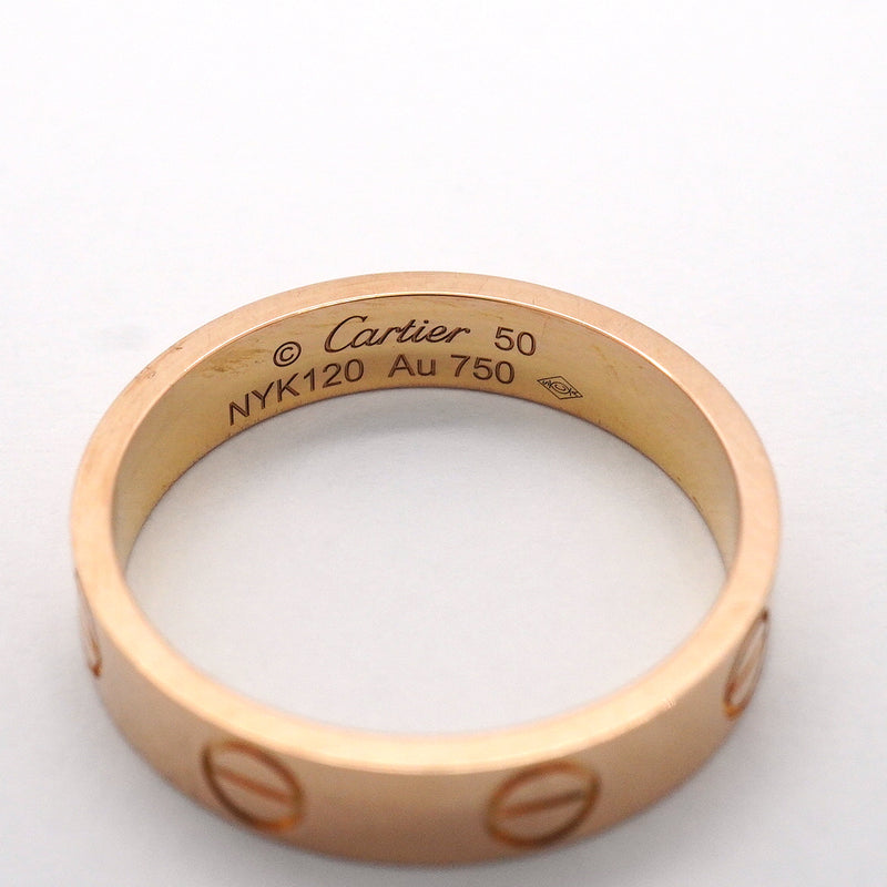 【6jgb0890】カルティエ リング ミニラブ K18PG ピンクゴールド ＃50【中古】レディース
