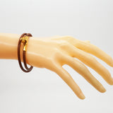 【6jgb0892-k】エルメス ブレスレット トゥルニ GPメッキ レザー ゴールド ブラウン【中古】レディース