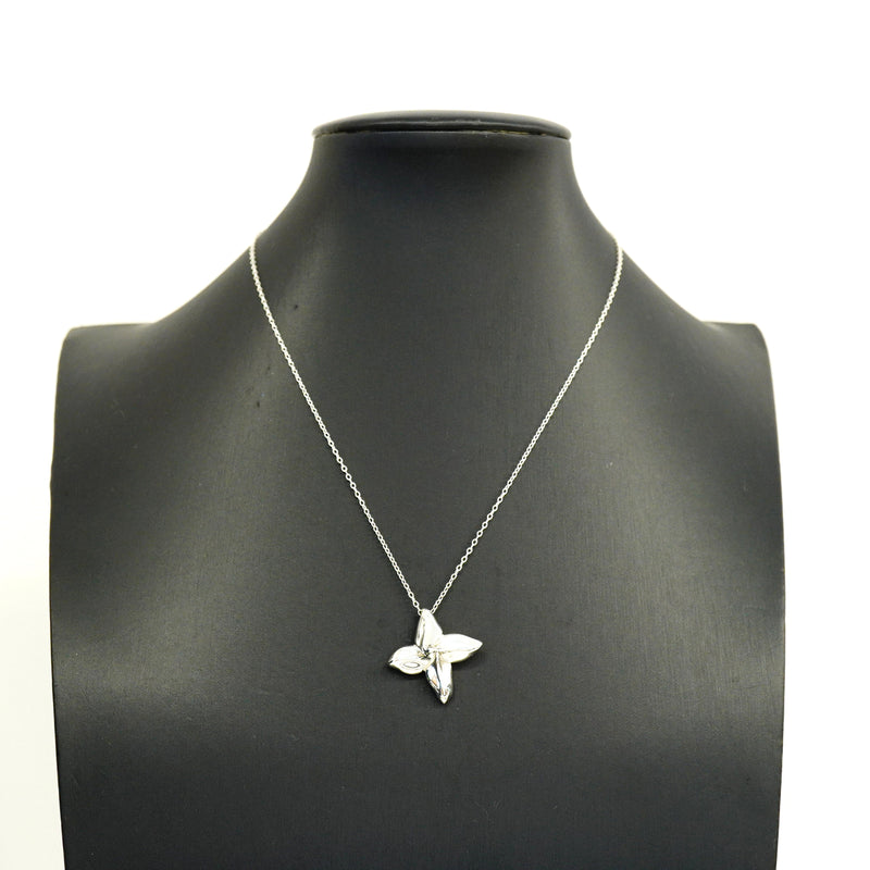 【6jgb0902-k】ティファニー ネックレス ポインセチア シルバー925【中古】レディース