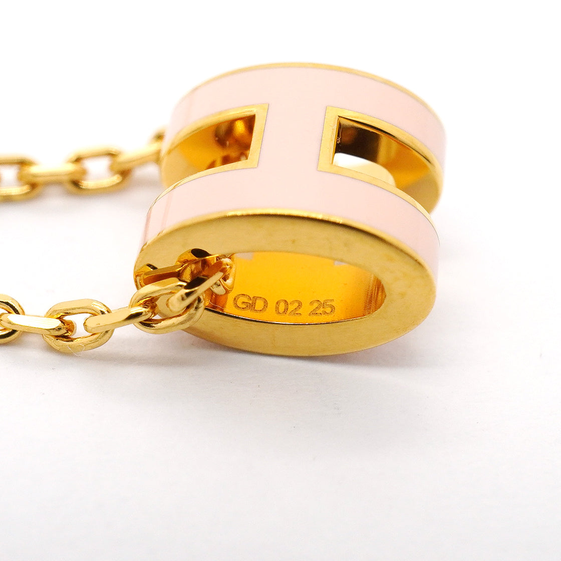 【6jgb0909-k】エルメス ネックレス ミニポップアッシュ GPメッキ ゴールド ピンク【中古】レディース
