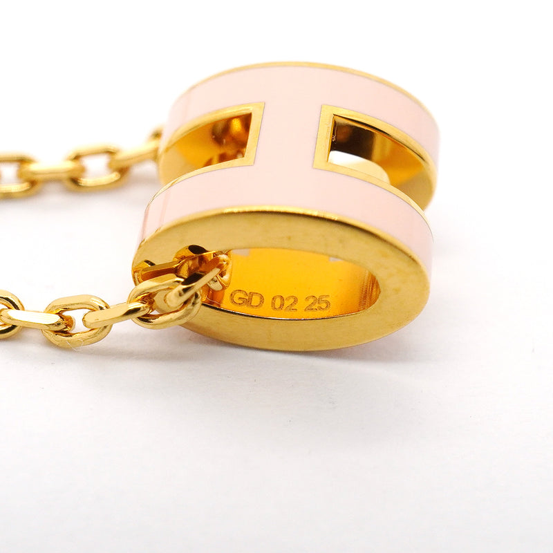 【6jgb0909-k】エルメス ネックレス ミニポップアッシュ GPメッキ ゴールド ピンク【中古】レディース