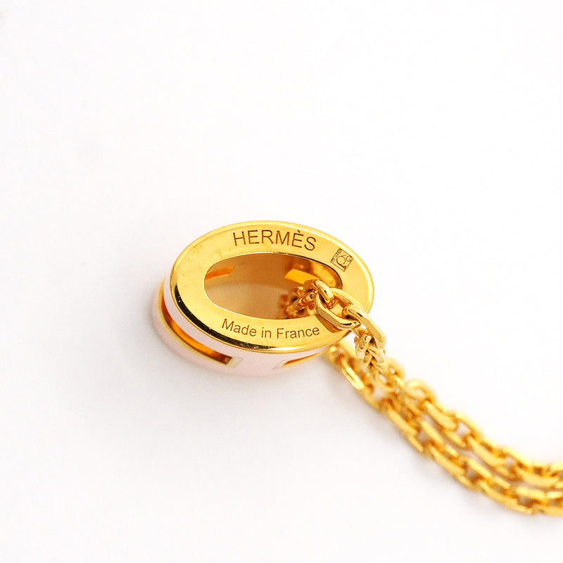 【6jgb0909-k】エルメス ネックレス ミニポップアッシュ GPメッキ ゴールド ピンク【中古】レディース