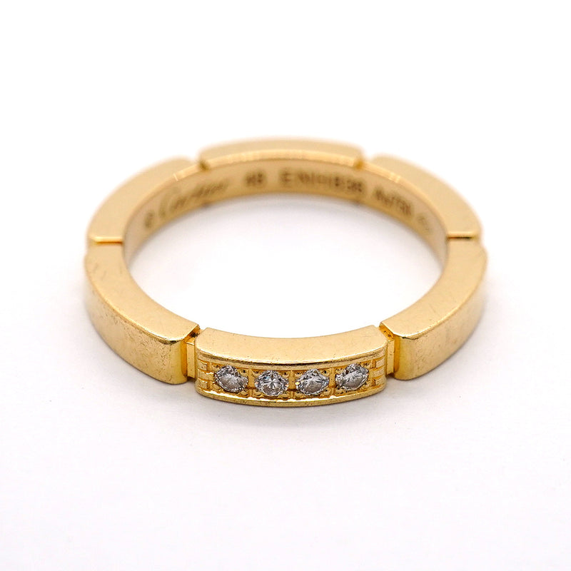 【6jgb0911】カルティエ リング マイヨンパンテール K18YG イエローゴールド ダイヤモンド ＃48【中古】レディース