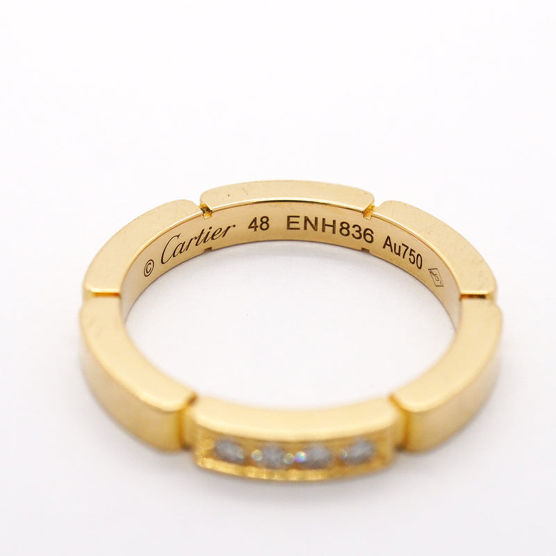 【6jgb0911】カルティエ リング マイヨンパンテール K18YG イエローゴールド ダイヤモンド ＃48【中古】レディース