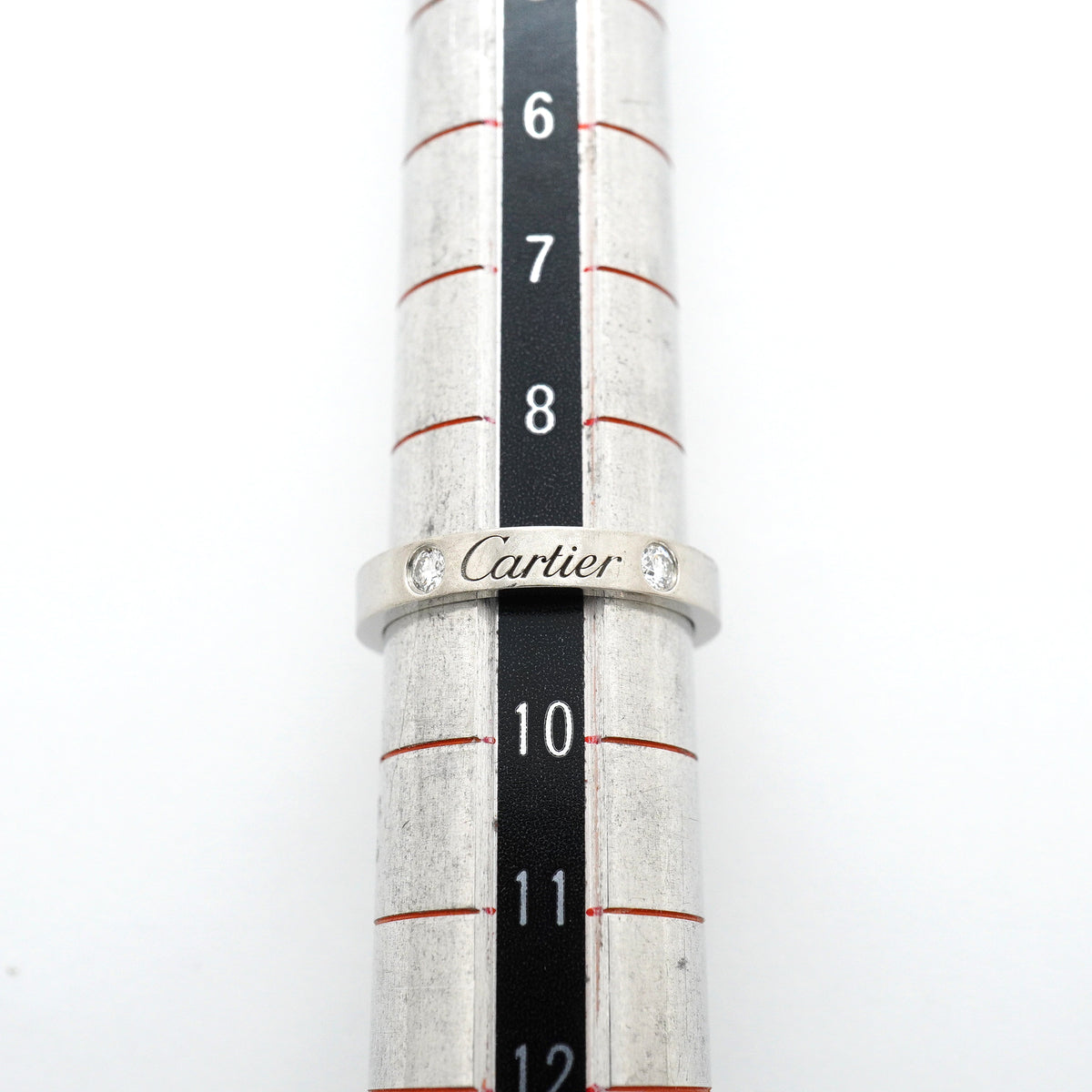 【6jgb0915】カルティエ リング Cドゥ 2PD Pt950 プラチナ ダイヤモンド ＃49【中古】レディース