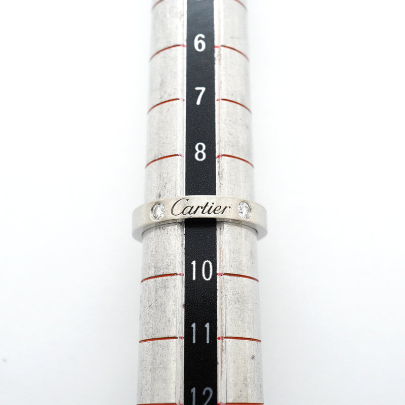 【6jgb0915】カルティエ リング Cドゥ 2PD Pt950 プラチナ ダイヤモンド ＃49【中古】レディース