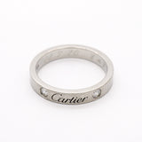 【6jgb0915】カルティエ リング Cドゥ 2PD Pt950 プラチナ ダイヤモンド ＃49【中古】レディース