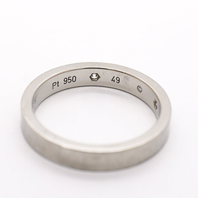【6jgb0915】カルティエ リング Cドゥ 2PD Pt950 プラチナ ダイヤモンド ＃49【中古】レディース