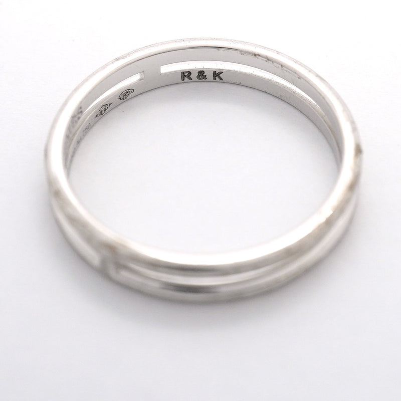 【6jgb0919】エルメス リング アリアンヌ K18WG ホワイトゴールド ＃57【中古】メンズ