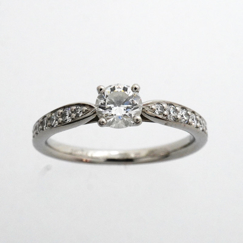 【6jgb0920】ティファニー リング ハーモニー Pt950 プラチナ ダイヤモンド 0.30ct 6.5号【中古】レディース