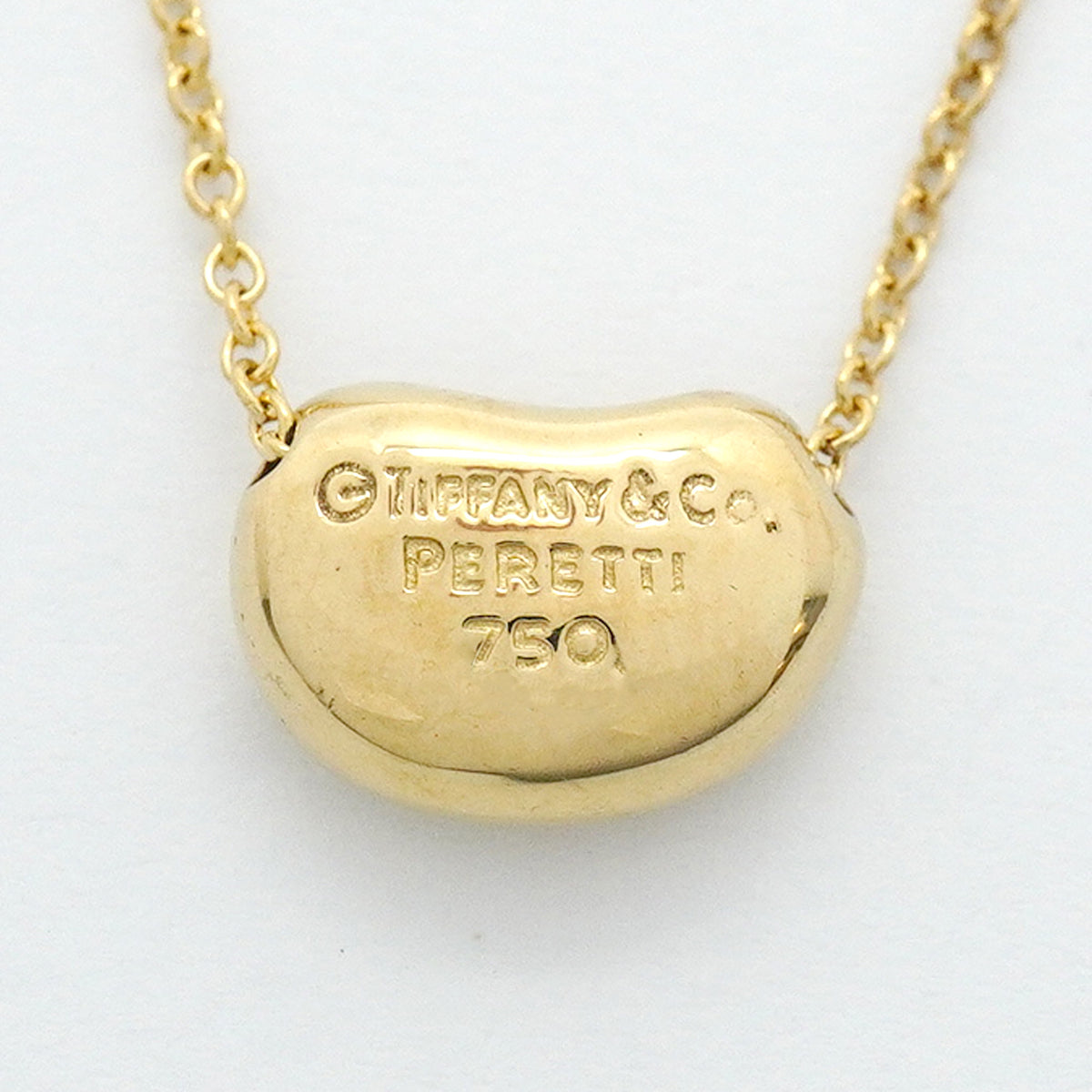 【6jhb0012】ティファニー ネックレス ビーン K18YG イエローゴールド【中古】レディース