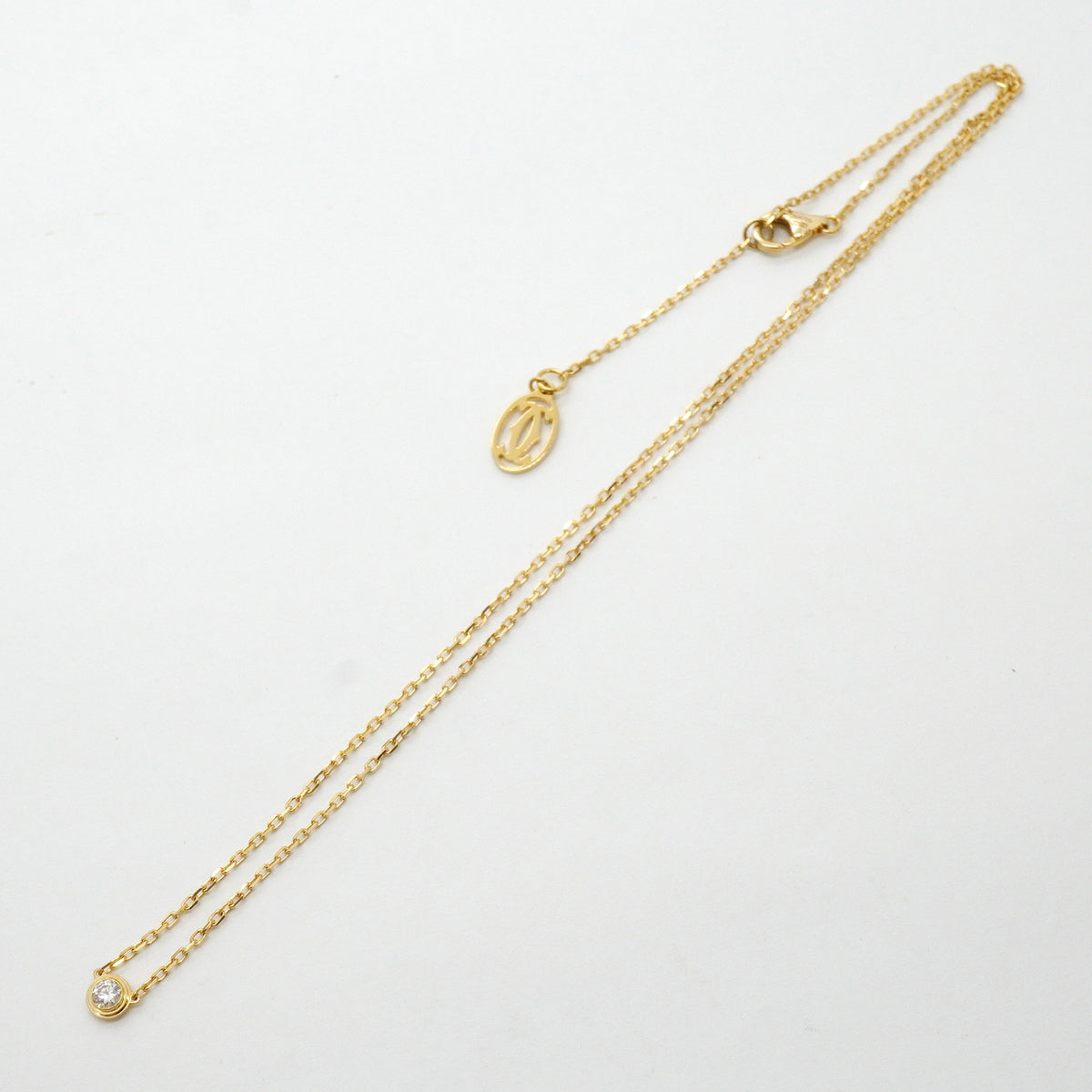 【6jhb0013】カルティエ ネックレス ダムール SM/1PD K18YG イエローゴールド ダイヤモンド【中古】レディース