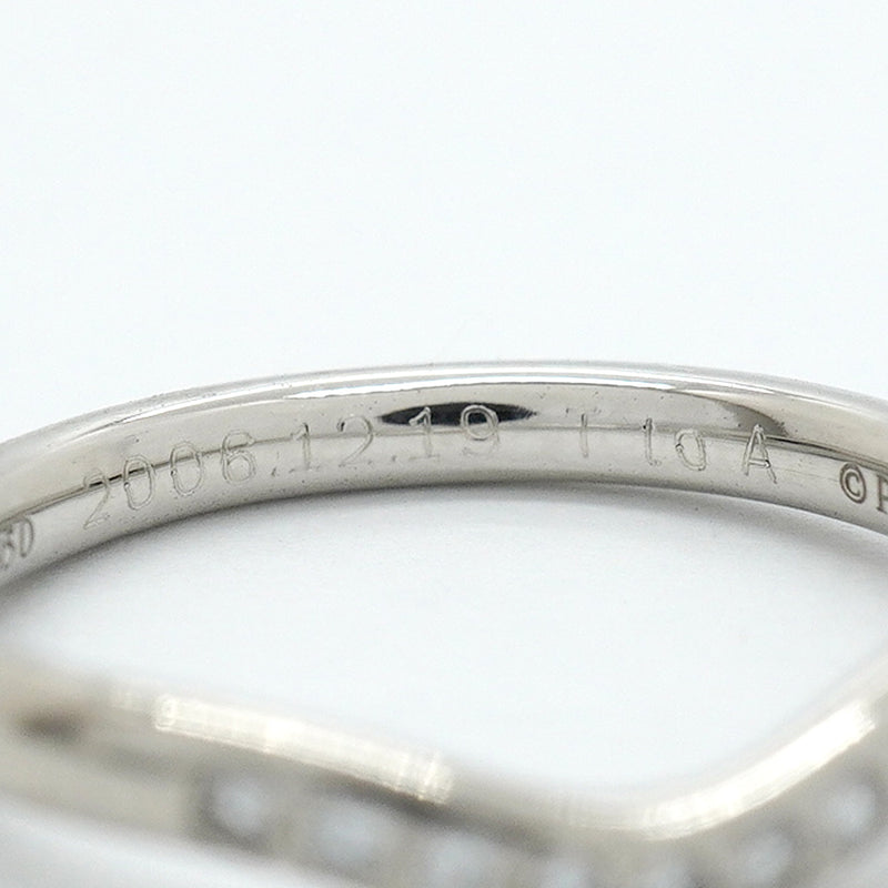 【6jhb0015】ティファニー リング カーブドバンド Pt950 プラチナ ダイヤモンド 8号【中古】レディース