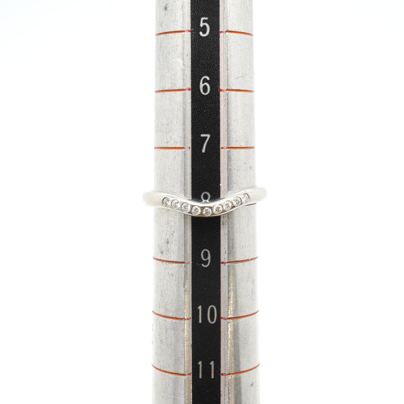 【6jhb0015】ティファニー リング カーブドバンド Pt950 プラチナ ダイヤモンド 8号【中古】レディース