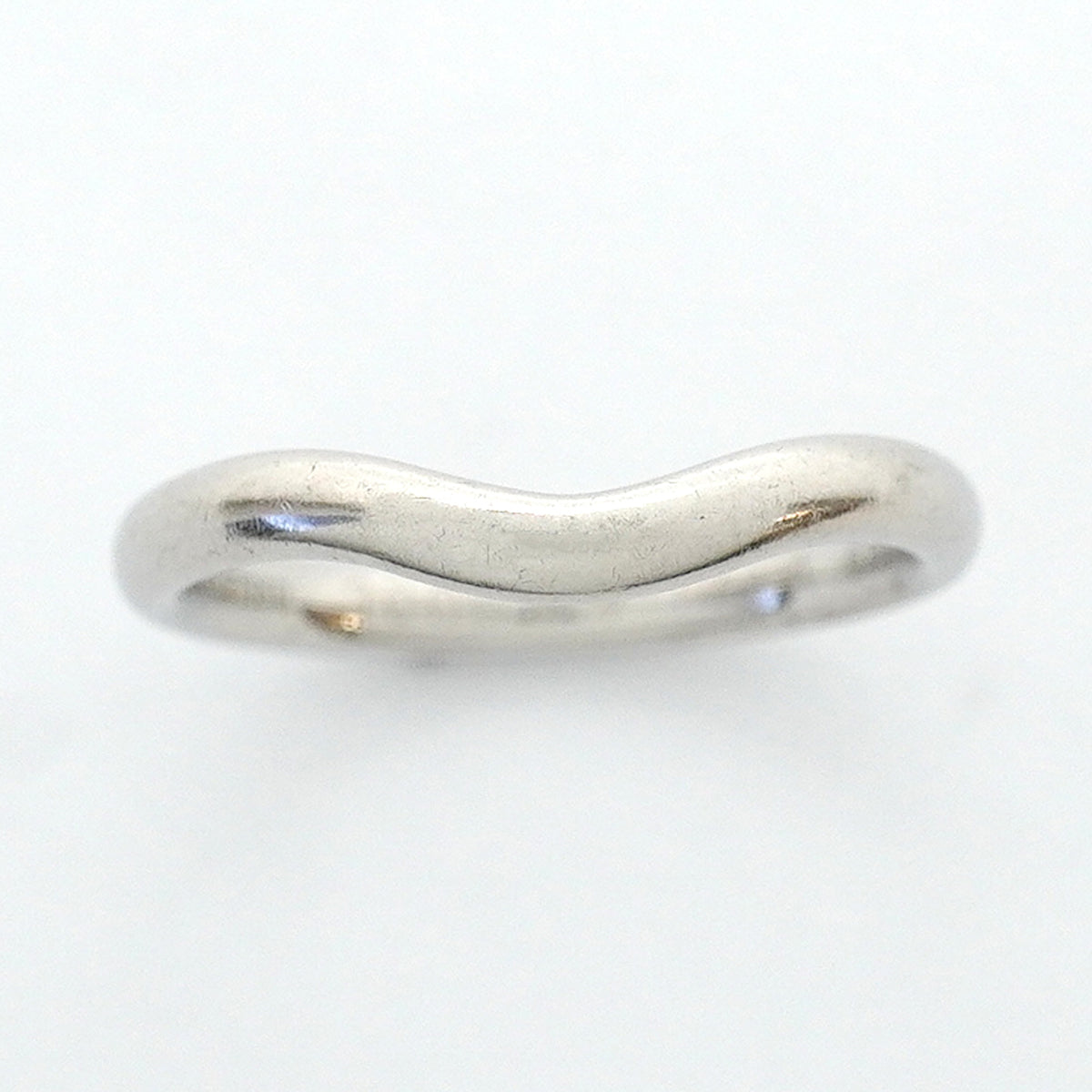 【6jhb0019】ティファニー リング カーブドバンド Pt950 プラチナ 6.5号【中古】レディース