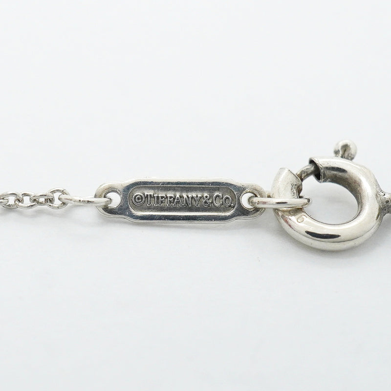 【6jhb0025-k】ティファニー ネックレス ダブルリターントゥハート シルバー925 ブルー【中古】レディース