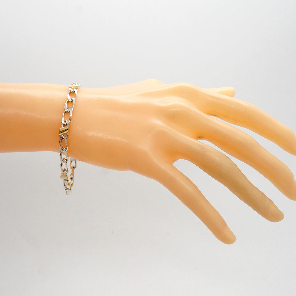 【6jhb0033-k】ティファニー ブレスレット フィガロ/チェーン K18YG イエローゴールド シルバー925【中古】レディース