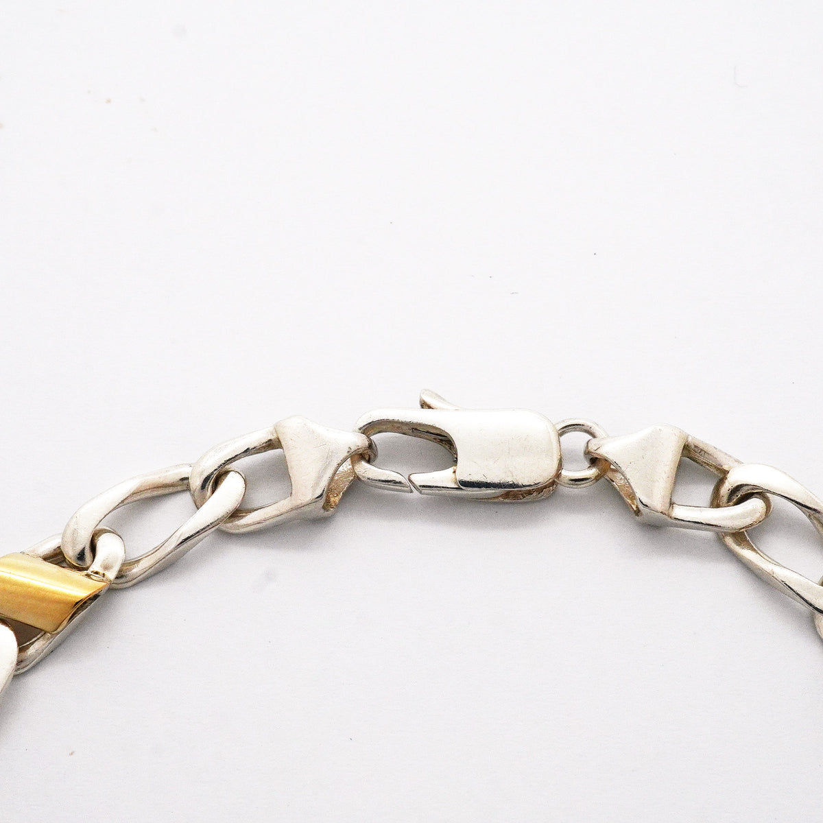 【6jhb0033-k】ティファニー ブレスレット フィガロ/チェーン K18YG イエローゴールド シルバー925【中古】レディース