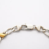 【6jhb0033-k】ティファニー ブレスレット フィガロ/チェーン K18YG イエローゴールド シルバー925【中古】レディース