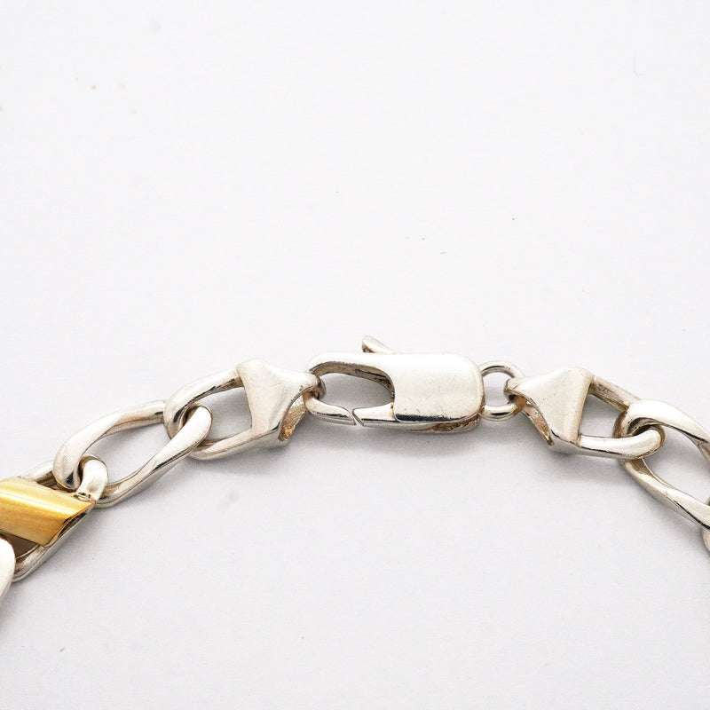 【6jhb0033-k】ティファニー ブレスレット フィガロ/チェーン K18YG イエローゴールド シルバー925【中古】レディース