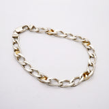 【6jhb0033-k】ティファニー ブレスレット フィガロ/チェーン K18YG イエローゴールド シルバー925【中古】レディース