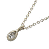 【6jhb0039-k】ティファニー ネックレス バイザヤード ペアシェイプ 1PD シルバー925 ダイヤモンド【中古】レディース