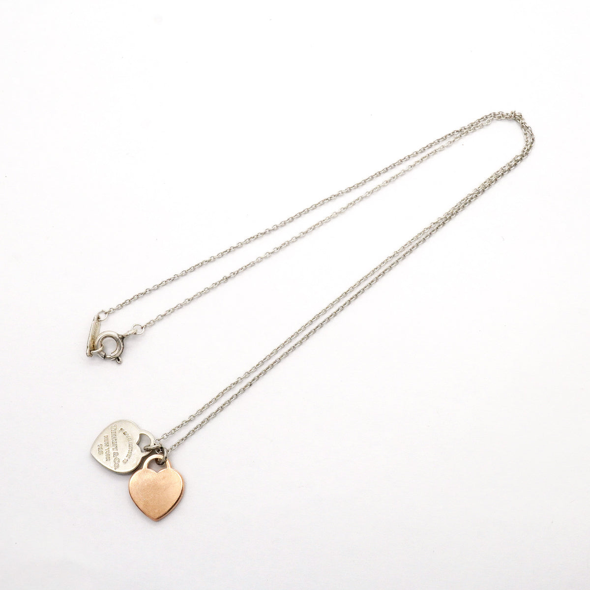 【6jhb0040-k】ティファニー ネックレス ダブルリターントゥハート シルバー925 ルベドメタル【中古】レディース