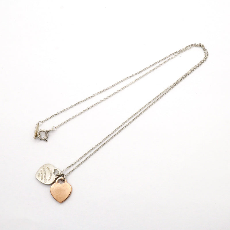 【6jhb0040-k】ティファニー ネックレス ダブルリターントゥハート シルバー925 ルベドメタル【中古】レディース