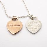 【6jhb0040-k】ティファニー ネックレス ダブルリターントゥハート シルバー925 ルベドメタル【中古】レディース