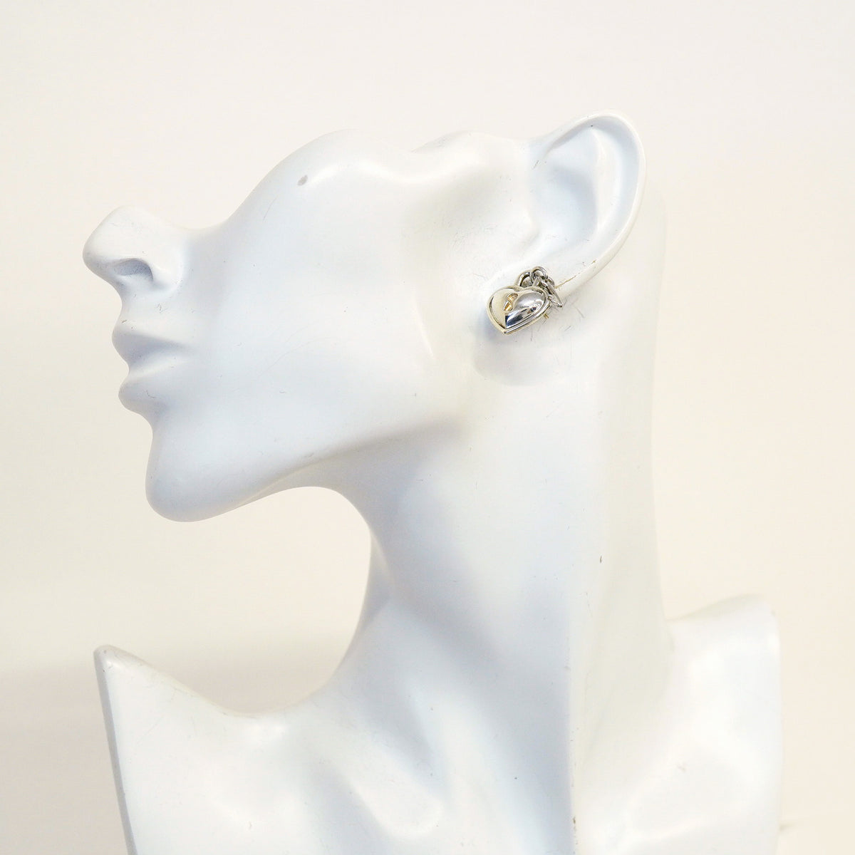 【6jhb0045】ティファニー ピアス ハートロック/キー シルバー925【中古】レディース