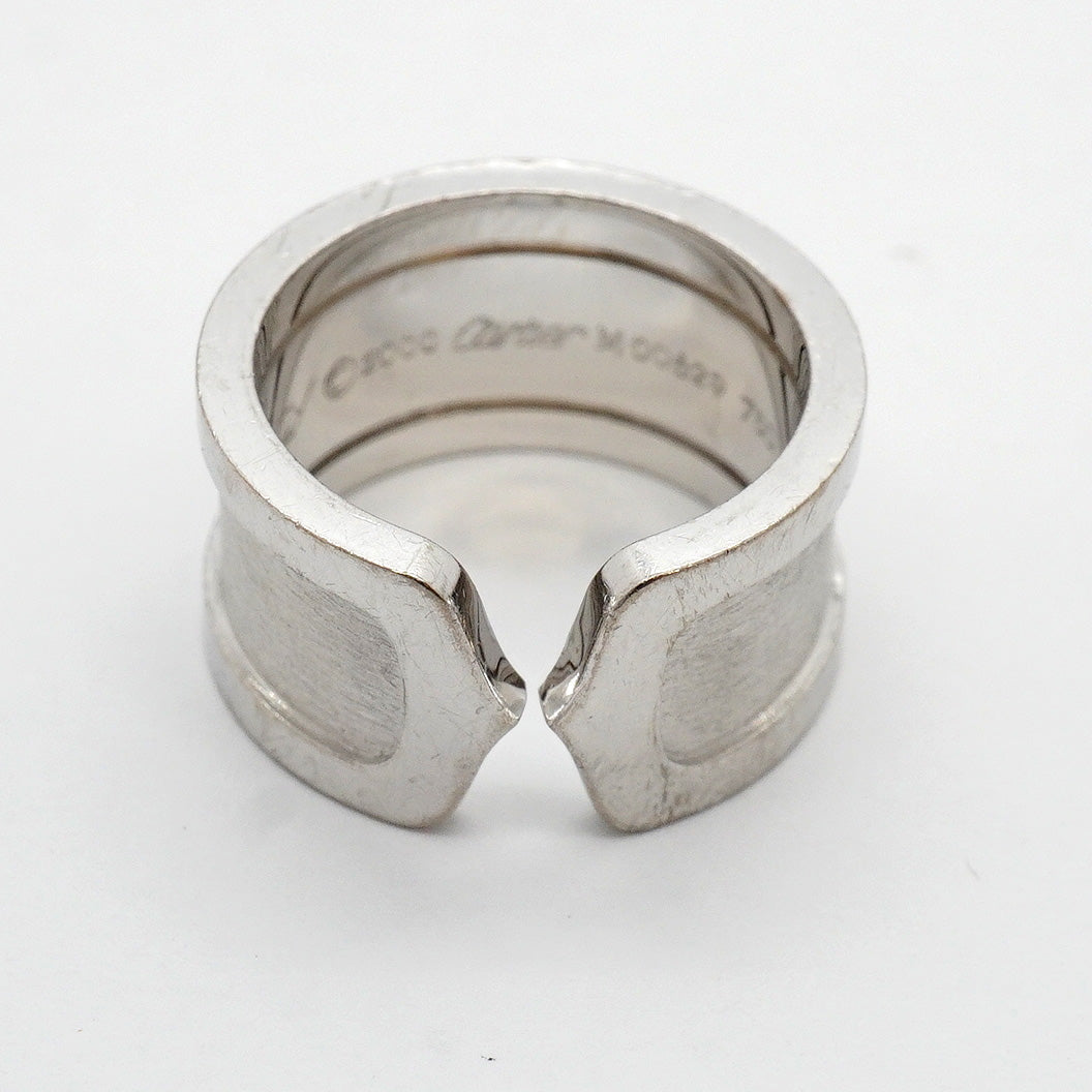 【6jhb0046】カルティエ リング C2 K18WG ホワイトゴールド ＃47【中古】レディース
