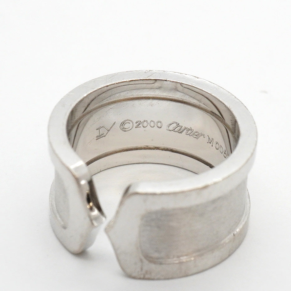 【6jhb0046】カルティエ リング C2 K18WG ホワイトゴールド ＃47【中古】レディース