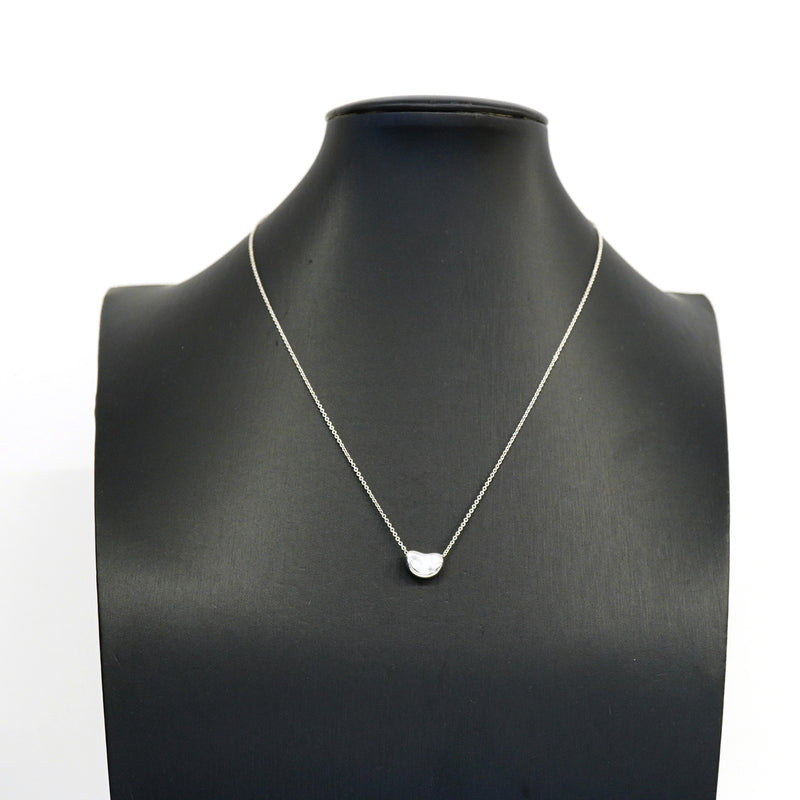 【6jhb0057-k】ティファニー ネックレス ビーン シルバー925【中古】レディース