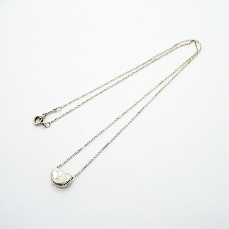 【6jhb0057-k】ティファニー ネックレス ビーン シルバー925【中古】レディース