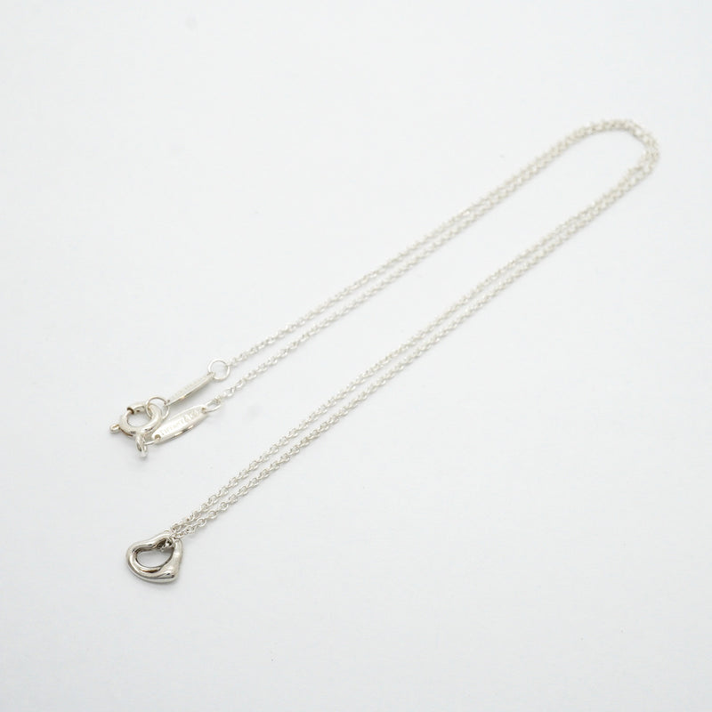 【6jhb0059-k】ティファニー ネックレス オープンハート シルバー925【中古】レディース