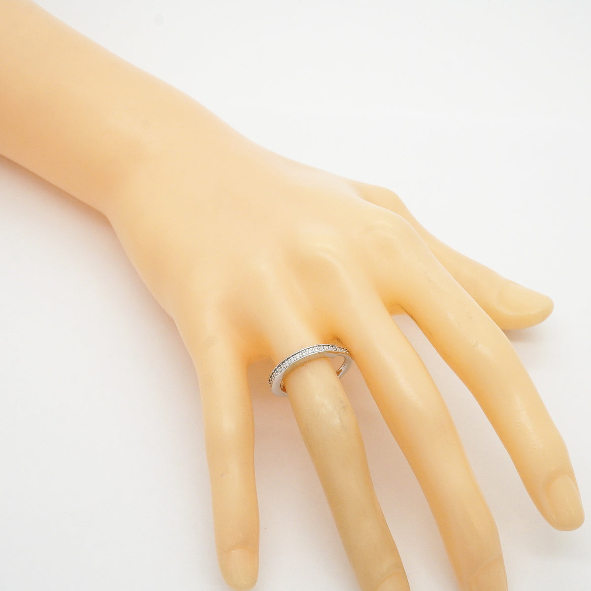 【6jhb0060】ティファニー リング ロック フルダイヤ K18WG ホワイトゴールド ダイヤモンド 0.36ct 8.5号【中古】レディース