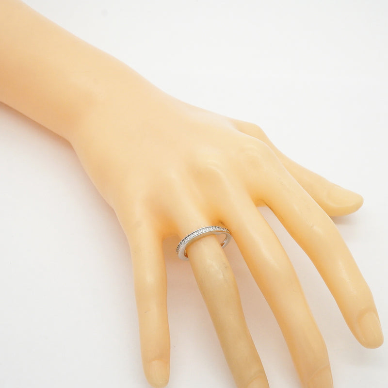 【6jhb0060】ティファニー リング ロック フルダイヤ K18WG ホワイトゴールド ダイヤモンド 0.36ct 8.5号【中古】レディース